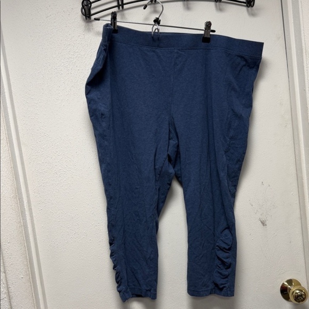 Avenue 22/24 Blue Cropped side rouging pull-up Pants